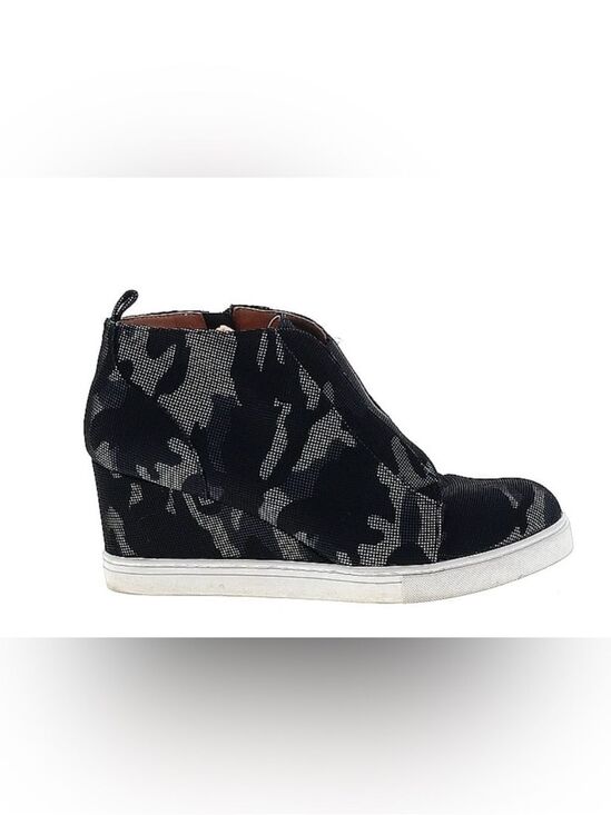 Paolo Shoes - Paolo Black & Gray Camouflage Wedge Sneaker Bootie